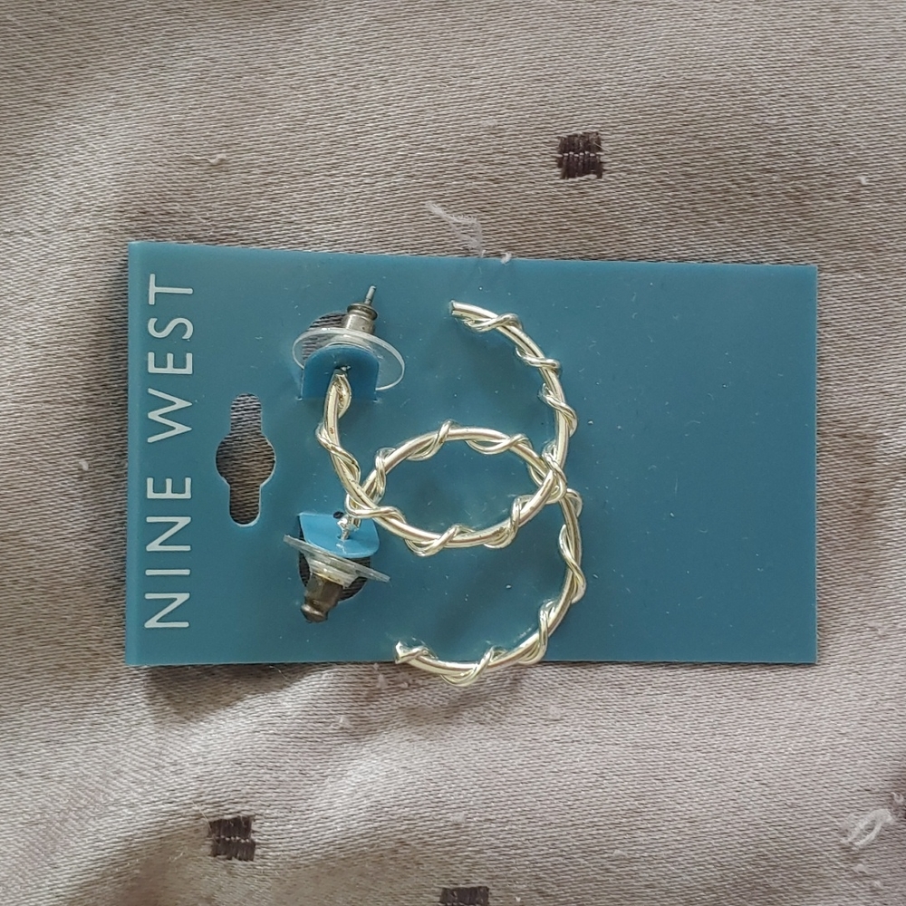 Nine West Silver Hoop Earrings